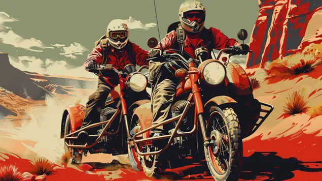 Istraživanje motocikala: avanturističke vožnje po neravnim terenima 8K pozadina