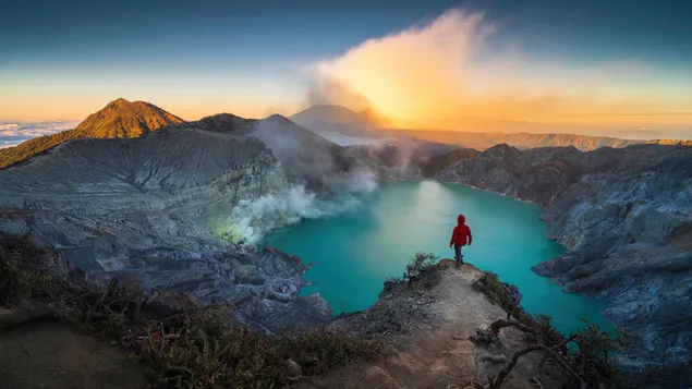 Гора Инджен, Индонезия 4K обои