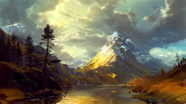 Mountain & River - Artistic Landscape