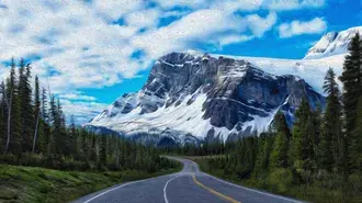 Mountain Road Canvas 4K pozadina