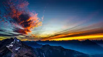 coucher de soleil sur la montagne telechargement