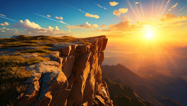 Berg På Solnedgången 2K bakgrund