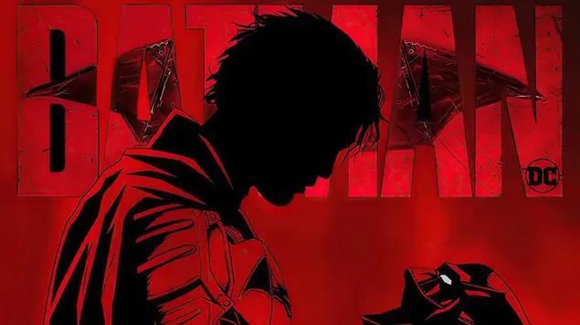 Tapeta Pán Wayne sa pozerá na svoju masku Batmana 4K