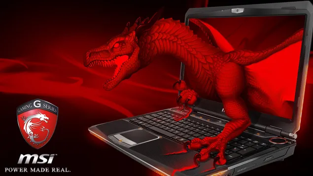 MSI - Gaming-laptop rood en zwart