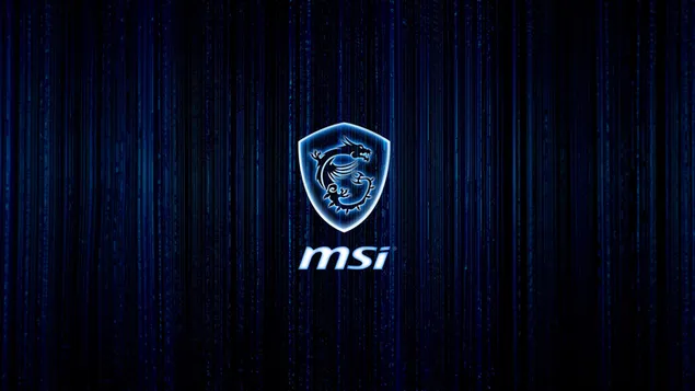 MSI - Logo màu xanh lam và đường kẻ màu xanh lam tải xuống