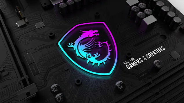 MSI - Motherboard and Pink and Blue Logo download