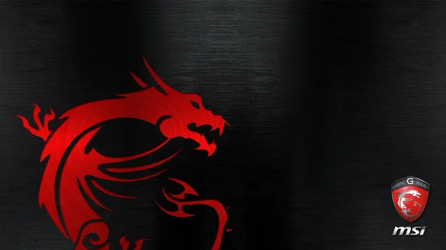 MSI - 赤いドラゴンと黒の背景
