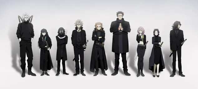 Muichiro tokito mitsuri kanroji giyuu tomioka gyomei himejima kyojuro rengoku obanai iguro 2K טפט