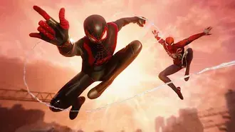 Homem-Aranha de vários versos à frente lindo pôr do sol 4K papel de parede
