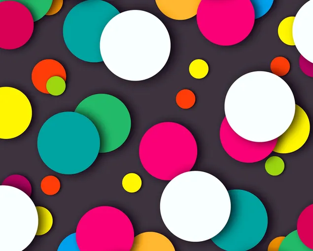 Multicolor circles 2K wallpaper