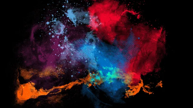 Tinta abstracta multicolor 4K fondo de pantalla
