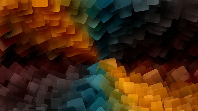 Multicolored digital, colorful, abstract, pattern rounded corners 4K wallpaper