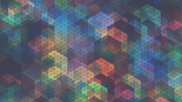 Multicolored geometric pattern triangle 4K wallpaper