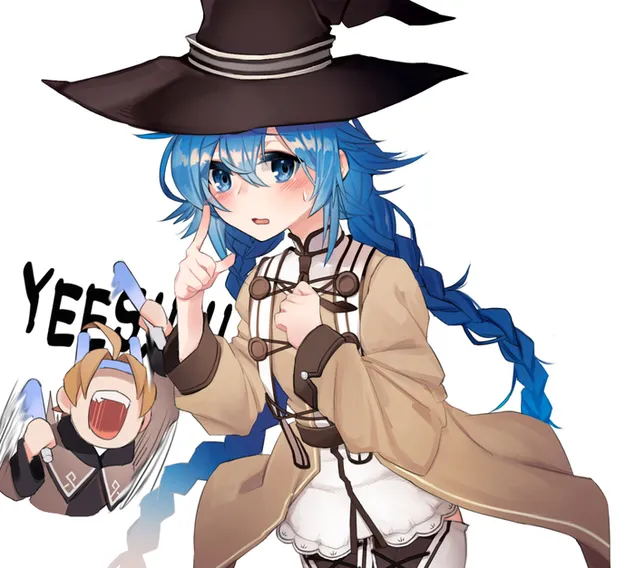 Mushoku Tensei Jobless Reincarnation - Roxy Migurdia & Rudeus Greyrat HD wallpaper