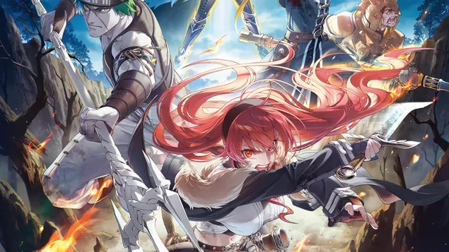 Mushoku Tensei: Jobless Reincarnation - Ruijerd Superdia & Eris Boreas Greyrat 4K bakgrund