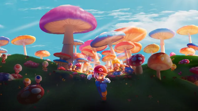 Mushroomland - Super Mario Bros. (pel·lícula) 8K fons de pantalla
