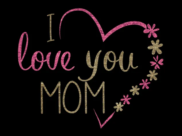 Muttertagsbotschaft, ich liebe dich Mama!