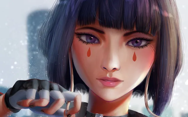 retrat de noia d'anime my hero academia baixada