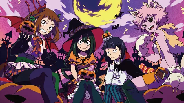 noies d'anime my hero academia (halloween) baixada