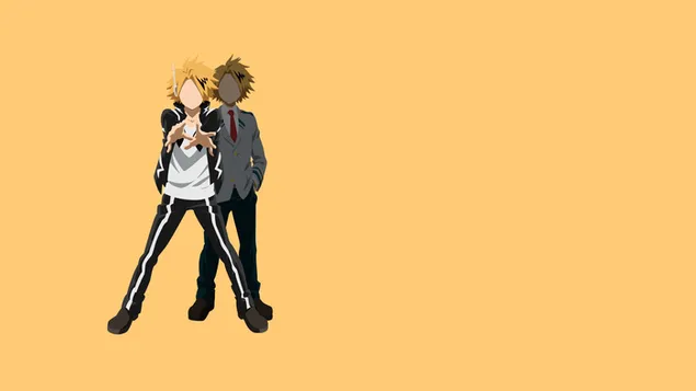 My Hero Academia - Denki Kaminari (Minimalist) 2K kertas dinding