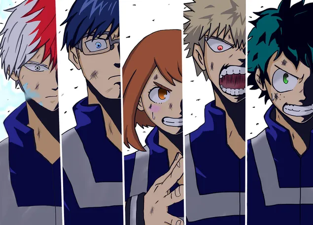 My Hero Academia - Izuku, Katsuki, Ochaca, Tenya, Shoto 2K kertas dinding