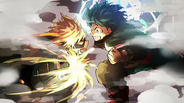 My Hero Academia - Izuku Midoriya, Katsuki Bakugo, Deku, Kacchan HD imagine de fundal
