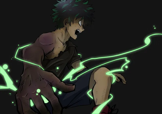 Hình nền My Hero Academia - Izuku Midoriya One For All 1000% 2K