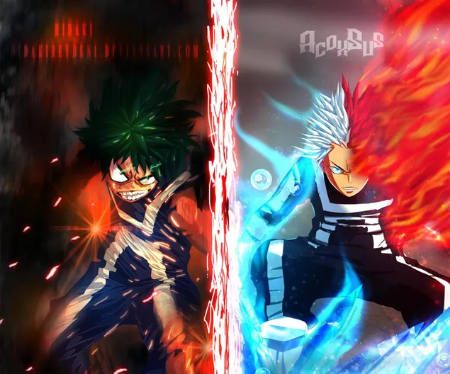 我的英雄學院 - Izuku Midoriya, Shoto Todoroki HD 壁紙