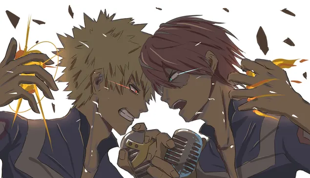 My Hero Academia - Katsuki Bakugo Vs Shoto Todoroki (歌唱比賽) 4K 壁紙