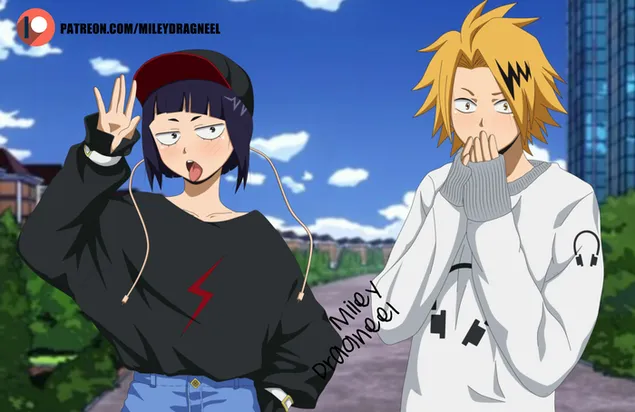 my hero academia - kyoka jiro & denki kaminari ioslodail