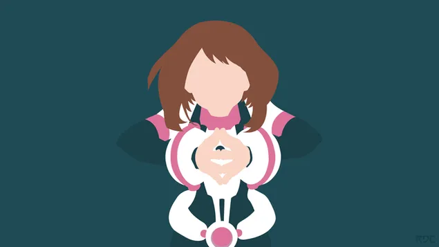 My hero academia - ochaco uraraka in white and pink suit HD wallpaper