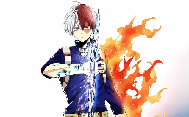 My Hero Academia-reeks Shoto Todoroki HD muurpapier
