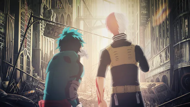 My Hero Academia - Shoto Todoroki,Deku,Izuku Midoriya HD papel de parede