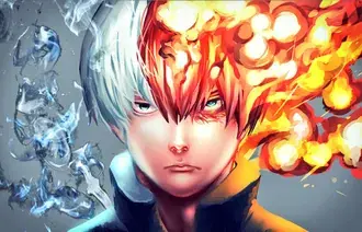 My Hero Academia - Shoto Todoroki,Ice & Fire 2K wallpaper