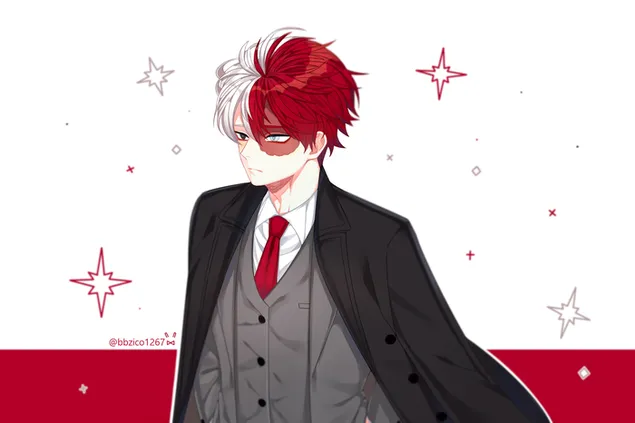 My Hero Academia - Shoto Todoroki Office Guy 2K bakgrund