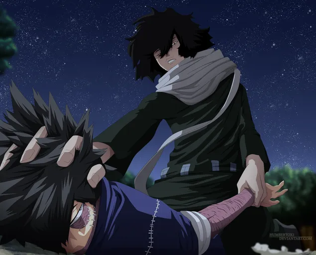 my hero academia - shouta aizawa, dabi aflaai
