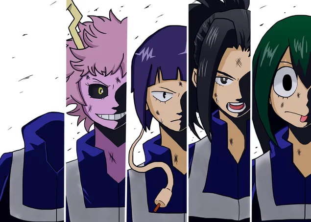 我的英雄学院、Tsuyu、Momo、Kyoka、Mina、Toru 4K 壁纸