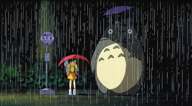 My Neighbor Totoro (Anime Movie) Bus Stop 4K wallpaper