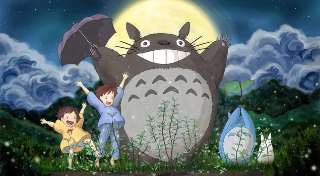 My Neighbor Totoro (Anime Movie) Characters 4K wallpaper