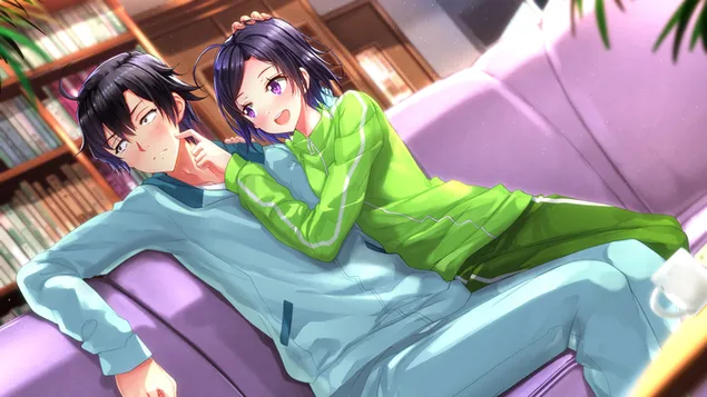 Min ungdomsromantiske komedie er forkert, som jeg havde forventet - Hacchiman Hikigaya & Komachi Hikigaya HD baggrundsbillede