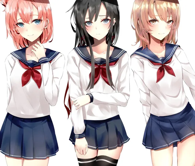 Tapeta Moje romantická komedie z mládí je špatná, jak jsem očekával - Yui Yuigahama, Yukino Yukinoshita & Iroha Isshiki 2K