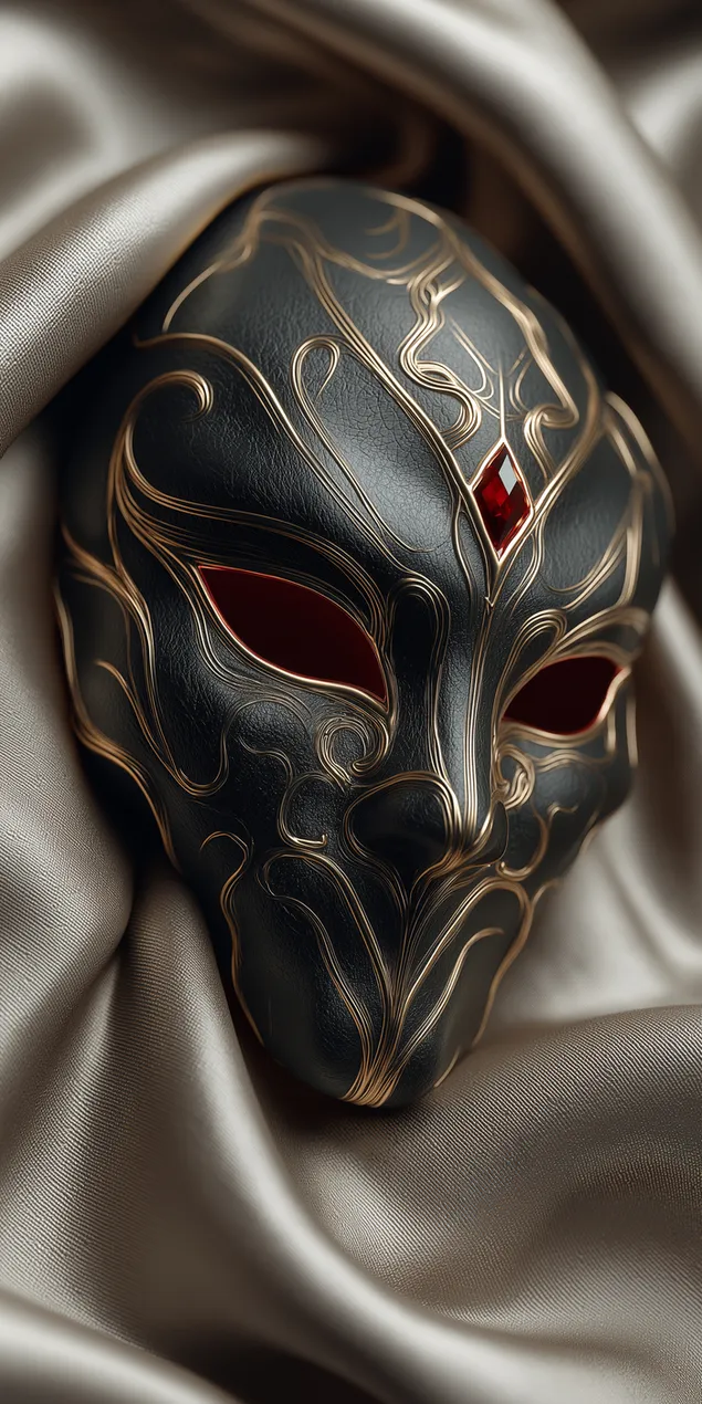 masc ornaideach misteireach le casadh agus cloch larnach ioslodail