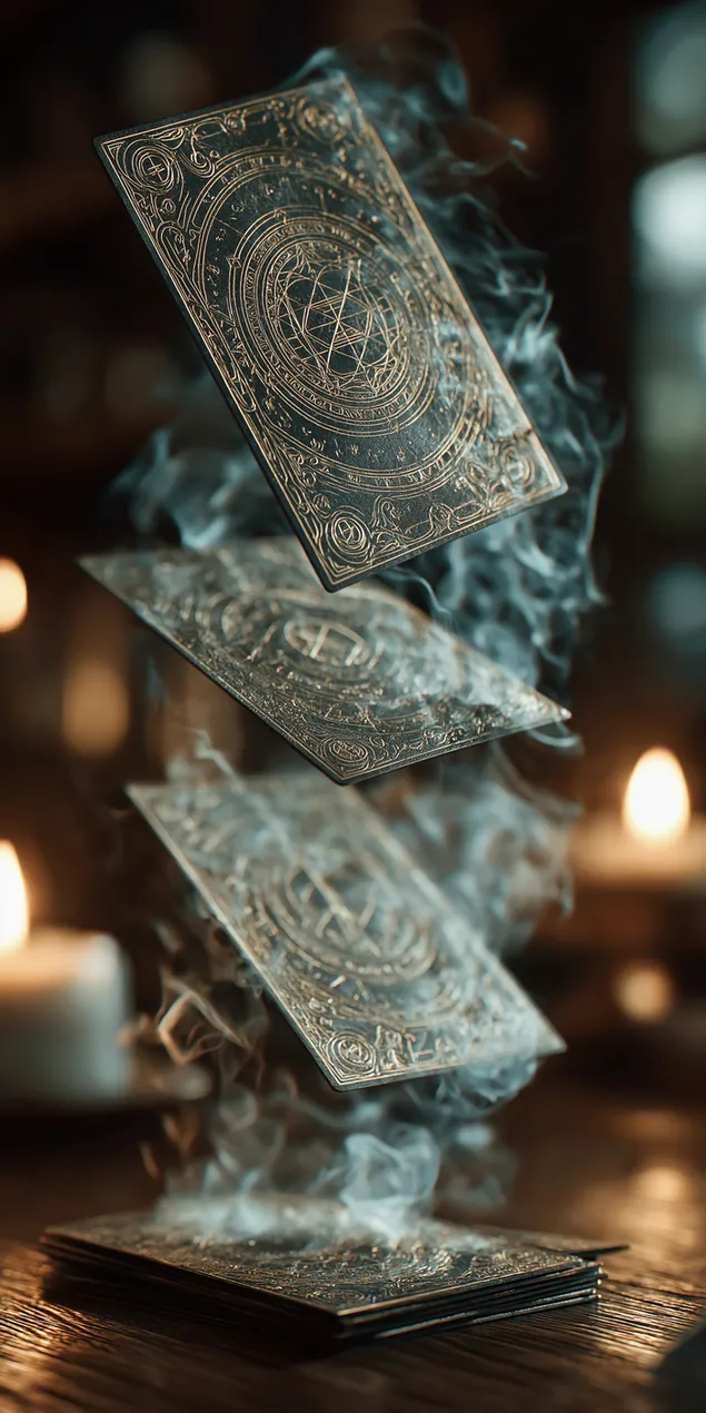 mystiske kort der flyder og snurrer med rog og blod glod download