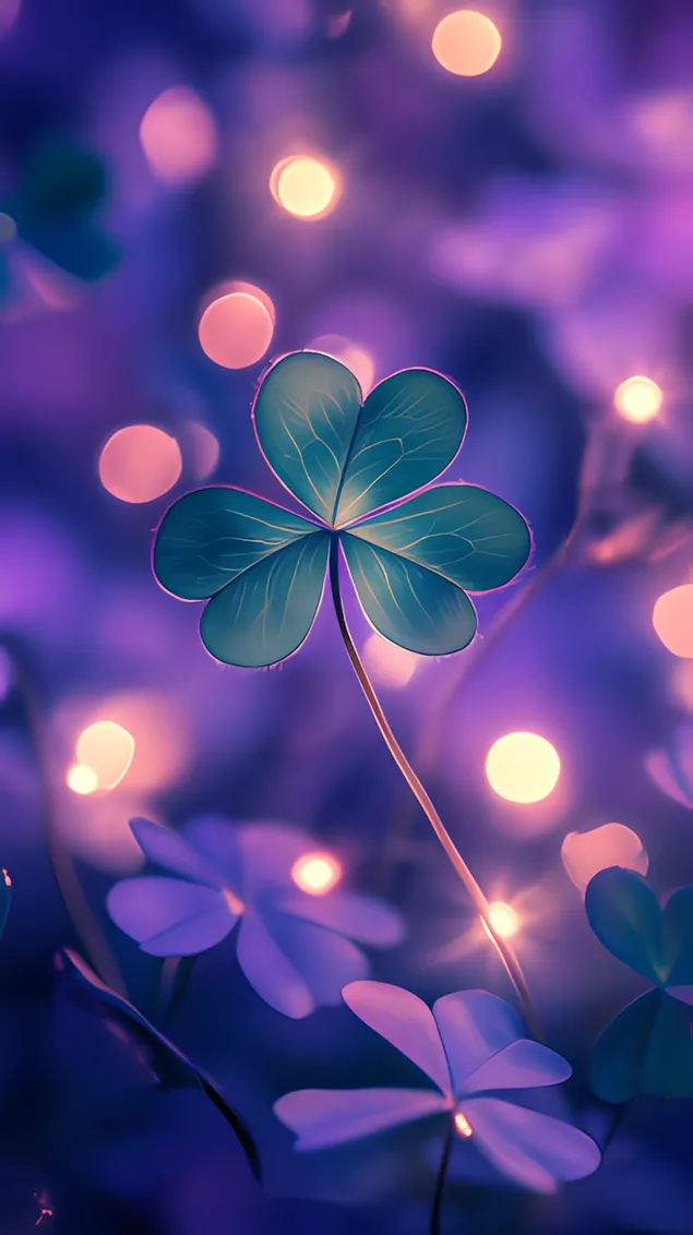 Semanggi Mistik dengan Kilauan Bercahaya 2K kertas dinding