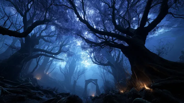 pyll mistik i magjepsur me elemente te ndricuara shkarkim