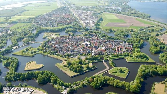 Naarden (Países Bajos), vista aérea