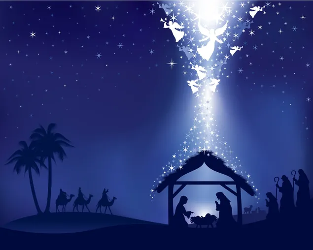 Nacimiento del Salvador en un pesebre descargar
