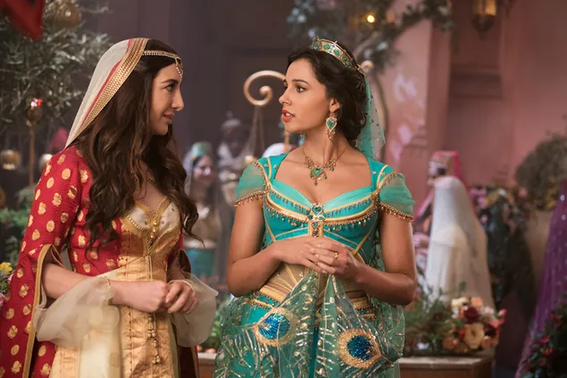 Naomi Scott kao princeza Jasmine 4K pozadina