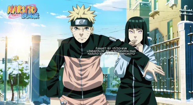 Naruto y Hinata en la misión 2K fondo de pantalla