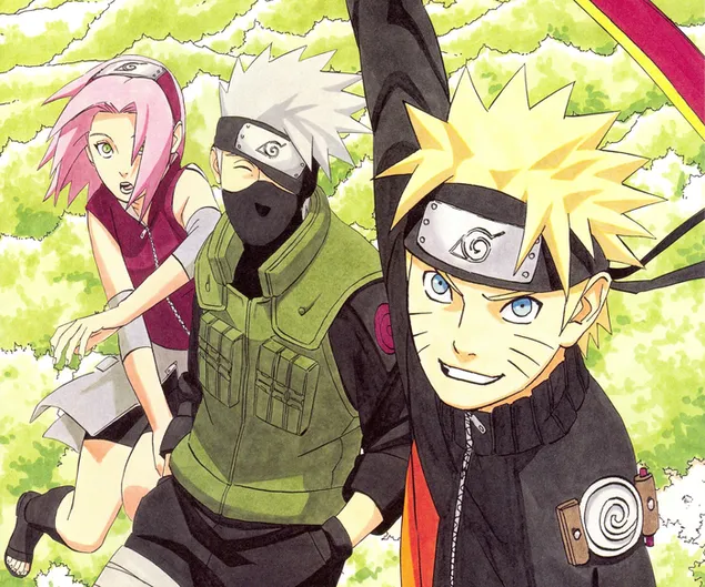 Naruto - Kakashi Hatake, Sakura Haruno, Naruto Uzumaki
